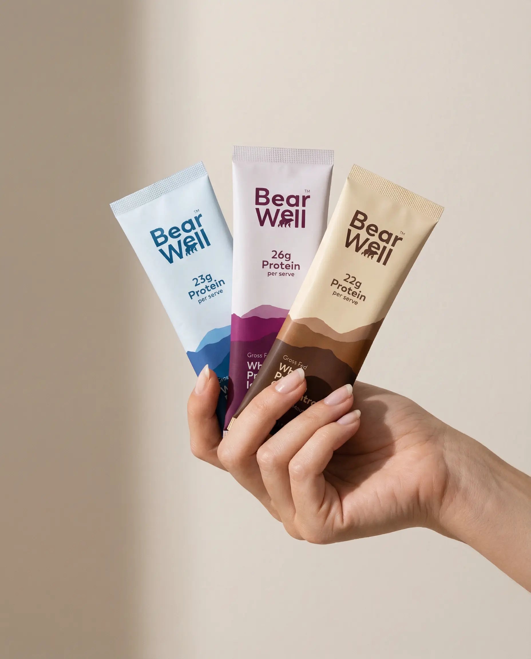 Range of BearWell travel sachets