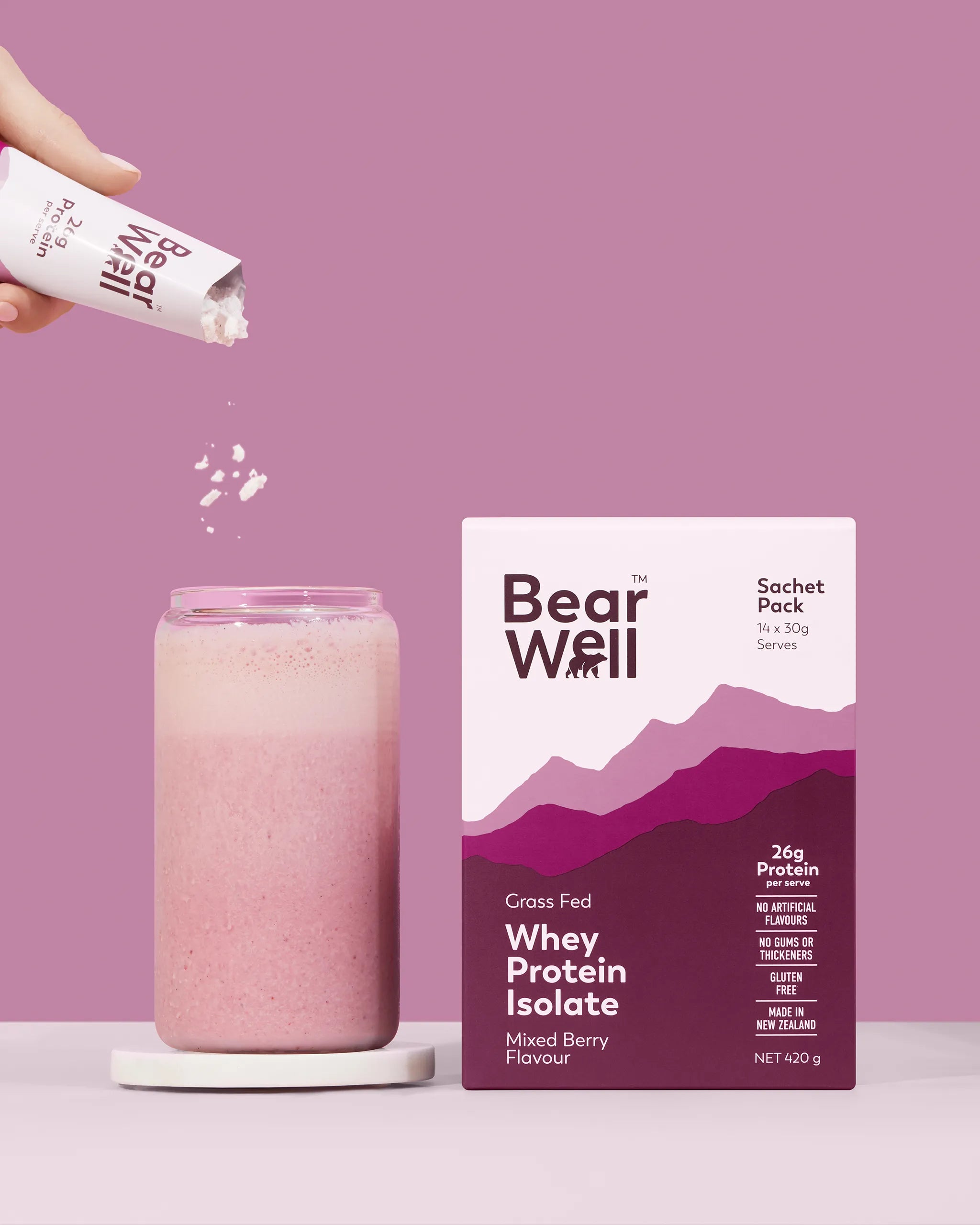Whey Protein Isolate - Sachet Box - Mixed Berry